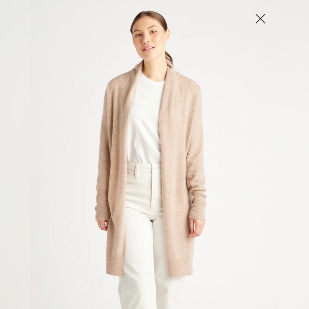 Quince Mongolian Cashmere Duster Cardigan Sweater